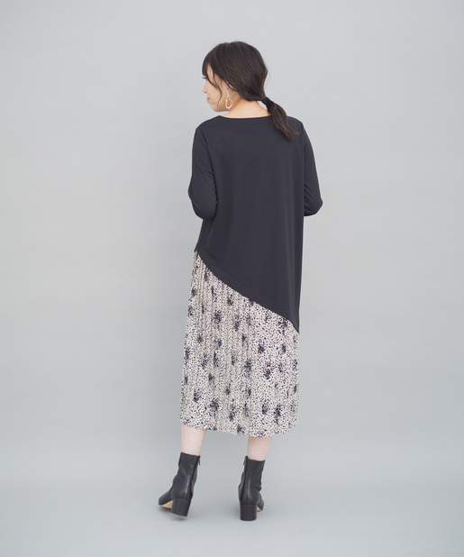 リラックスライン 一枚で決まる カット プリーツアシメチュニックワンピース Chez Toi シェトワ レディース Pal Closet パルクローゼット パルグループ公式ファッション通販サイト