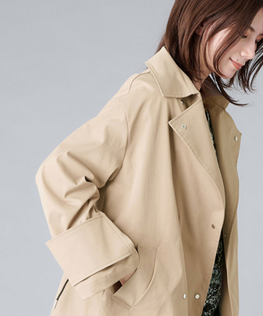 un dix cors(アンディコール) 【着回し力抜群】ショートトレンチコート