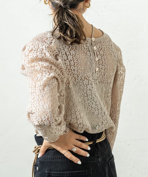 長袖レースパフブラウス Mystic ミスティック レディース Pal Closet パルクローゼット パルグループ公式ファッション通販サイト