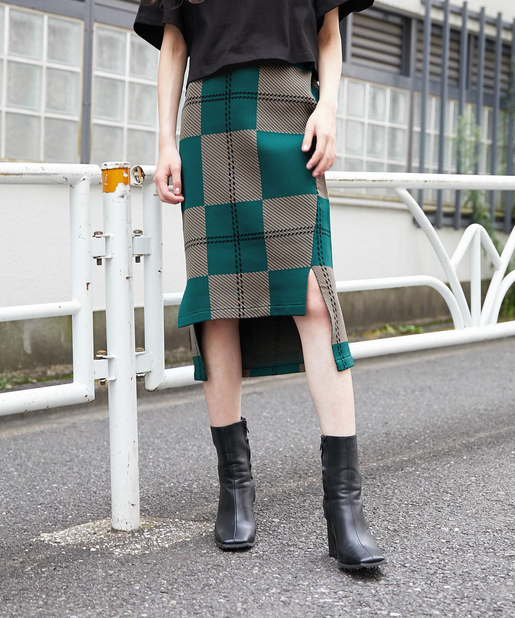 チェックジャガードスリットスカート レディース Pal Closet パルクローゼット パルグループ公式ファッション通販サイト