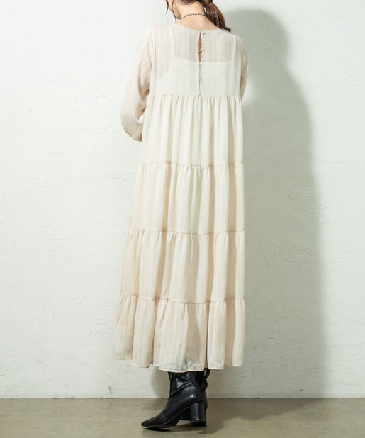 シアーストライプティアードワンピース Mystic ミスティック レディース Pal Closet パルクローゼット パルグループ公式ファッション通販サイト