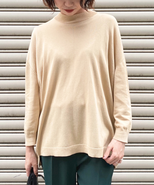 un dix cors(アンディコール) 【《着回し力抜群のベーシックニット》手洗い可】クルーネックルーズニット