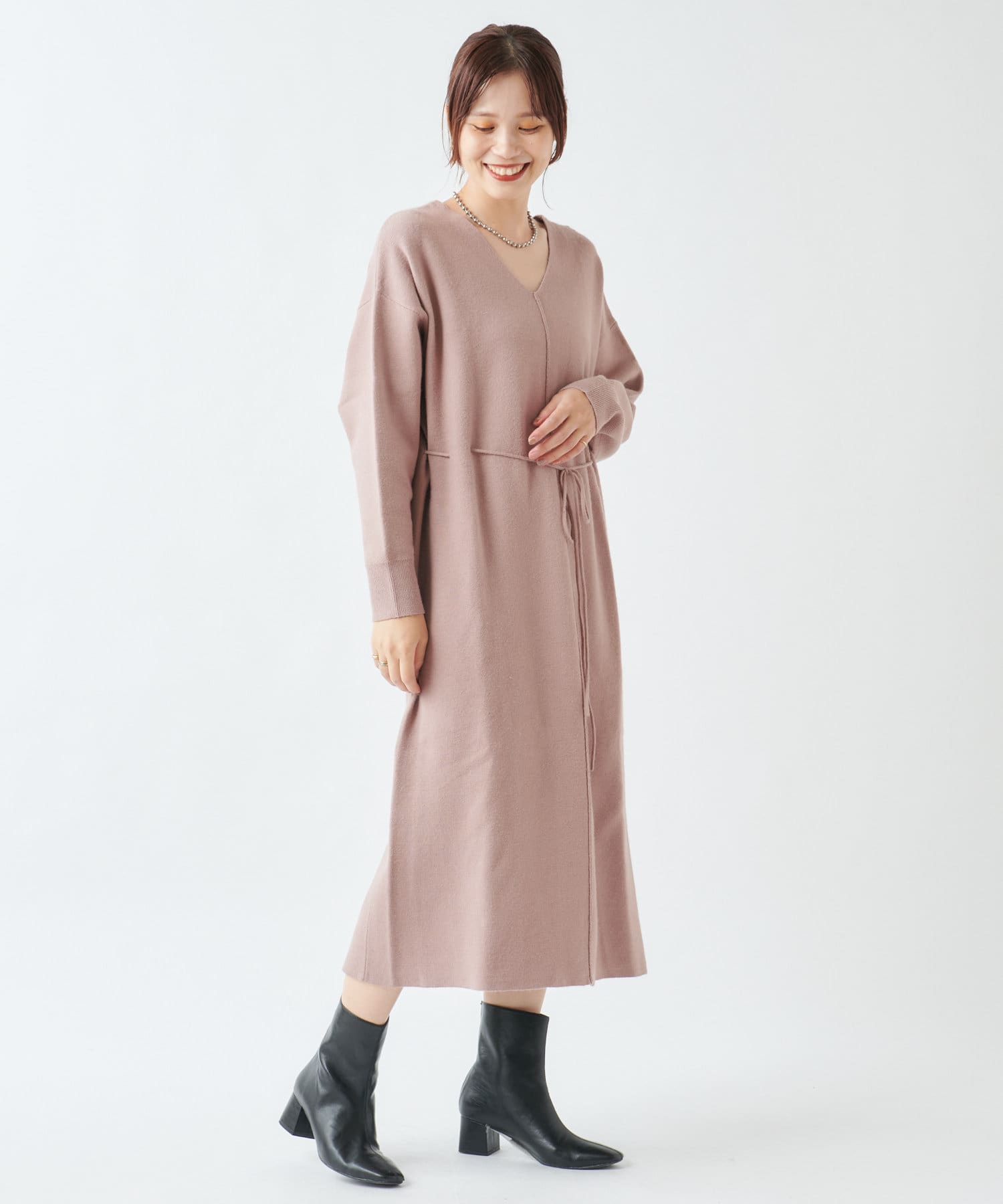 ウォッシャブル ミラノリブドロストニットワンピース Omekashi オメカシ レディース Pal Closet パルクローゼット パルグループ公式ファッション通販サイト