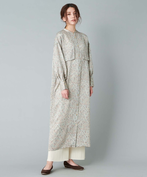 un dix cors(アンディコール) 【《プリント柄が華やかな印象に》手洗い可】ペイズリープリントワンピース