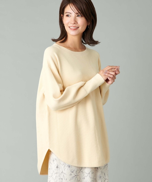 un dix cors(アンディコール) 【《程よいリラックス感》手洗い可】サーマル編みニットプルオーバー