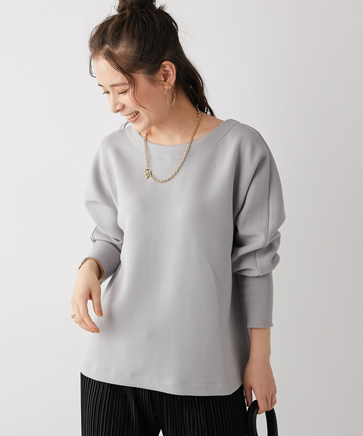 un dix cors(アンディコール) 【《ベーシックな万能アイテム》手洗い可】ダンボールルーズクルーカットソー