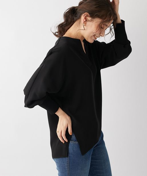 un dix cors(アンディコール) ここでしか手に入らない！【WEB限定・手洗い可】袖リブドルマンプルオーバー