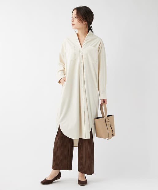 un dix cors(アンディコール) 【《すっきりとした大人っぽいシルエット》手洗い可】コーデュロイワンピース