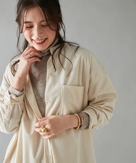 un dix cors(アンディコール) 【《すっきりとした大人っぽいシルエット》手洗い可】コーデュロイワンピース