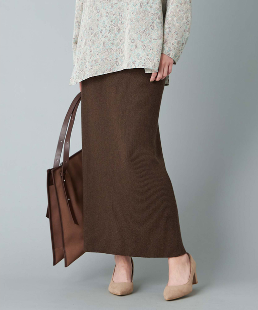 un dix cors(アンディコール) 【《リラックス感のある履き心地》手洗い可】リブナロースカート