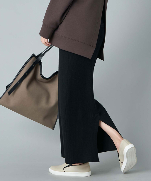 un dix cors(アンディコール) 【《リラックス感のある履き心地》手洗い可】リブナロースカート