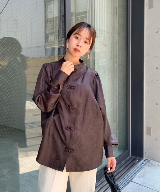 明天好好 DEPT Ming teng blouse チャイナブラウス-