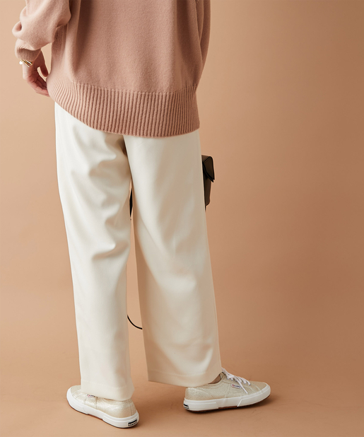 un dix cors(アンディコール) 【《リラックスして履ける》手洗い可】イージーストレートパンツ