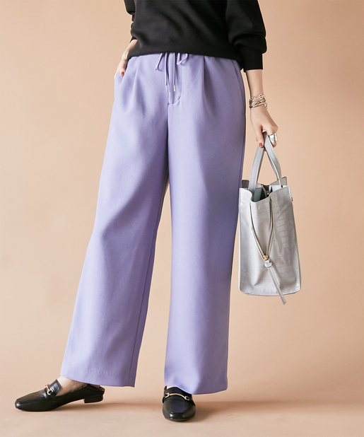 un dix cors(アンディコール) 【《リラックスして履ける》手洗い可】イージーストレートパンツ