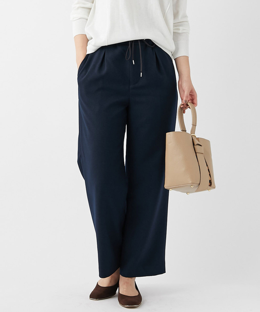 un dix cors(アンディコール) 【《リラックスして履ける》手洗い可】イージーストレートパンツ