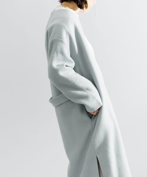 淡いカラーでナチュラルスタイルの完成 ペールトーンカラーレスコート Chez Toi シェトワ レディース Pal Closet パルクローゼット パルグループ公式ファッション通販サイト