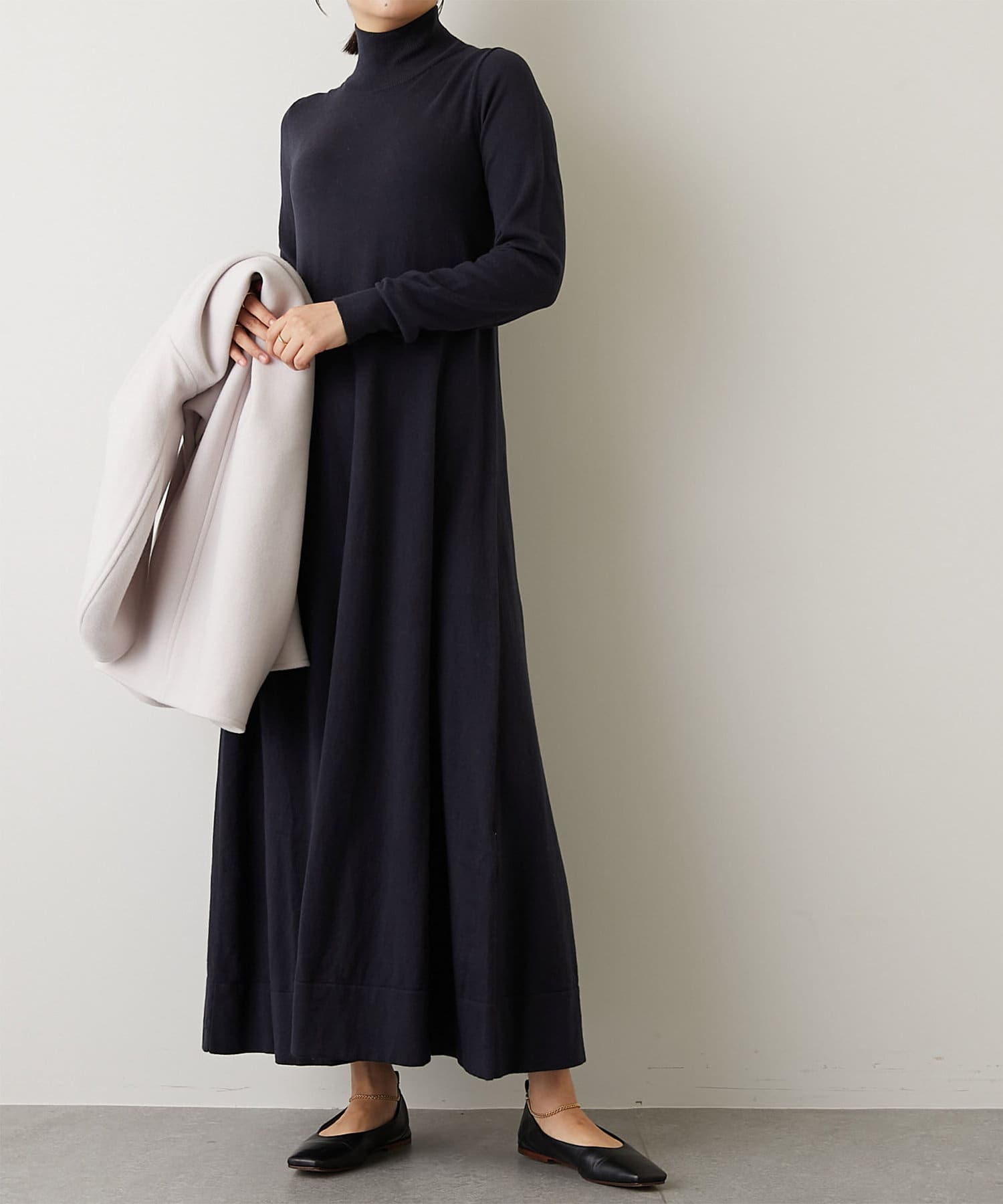 タートルネックニットフレアワンピース Whim Gazette ウィム ガゼット レディース Pal Closet パルクローゼット パルグループ公式ファッション通販サイト