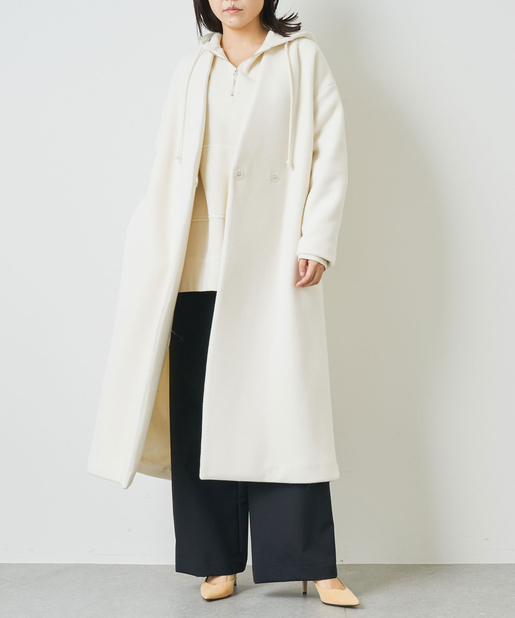 ダブルフェイスノーカラーコート Whim Gazette ウィム ガゼット レディース Pal Closet パルクローゼット パルグループ公式ファッション通販サイト