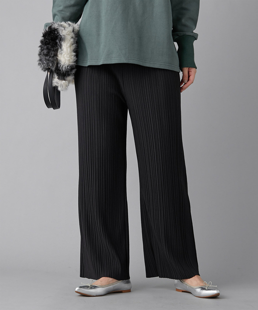 un dix cors(アンディコール) 【《ラフでリラックスしたシルエット》手洗い可】プリーツパンツ