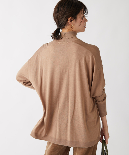 品のある女性らしい雰囲気 手洗い可 ハイゲージタートルチュニックニット Un Dix Cors アンディコール レディース Pal Closet パルクローゼット パルグループ公式ファッション通販サイト