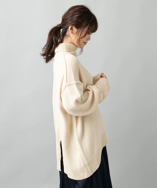 Web限定 着回し力抜群ニット タートルバックスリットニット Prose Verse プロズヴェール レディース Pal Closet パルクローゼット パルグループ公式ファッション通販サイト