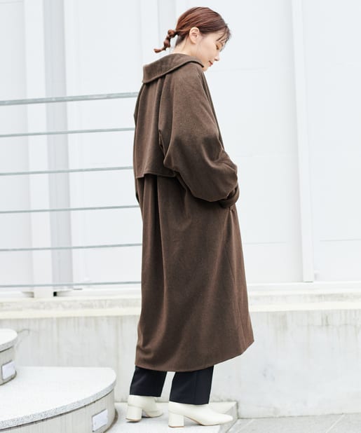 Web限定カラー チャコールグレー シャギーステンカラーコート Omekashi オメカシ レディース Pal Closet パルクローゼット パルグループ公式ファッション通販サイト