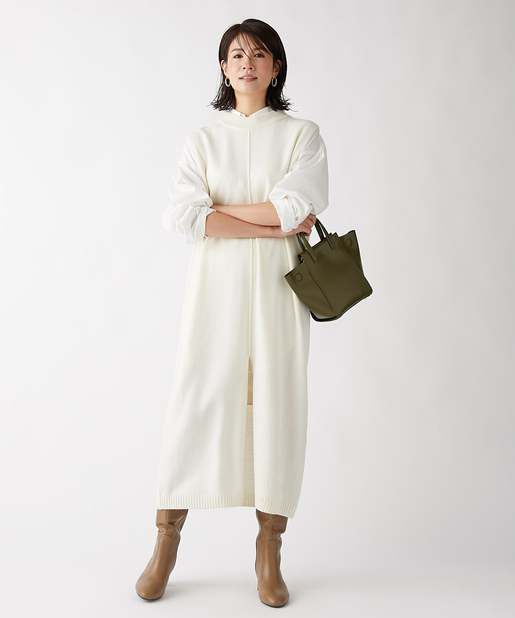 レイヤードスタイルが楽しめる 2wayスリットニットワンピース Un Dix Cors アンディコール レディース Pal Closet パルクローゼット パルグループ公式ファッション通販サイト