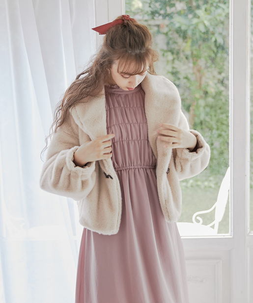 エコファーショールカラージャケット Olive Des Olive オリーブ デ オリーブ レディース Pal Closet パルクローゼット パルグループ公式ファッション通販サイト