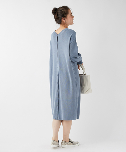 un dix cors(アンディコール) 【リラクシーな着心地】2wayネックニットワンピース