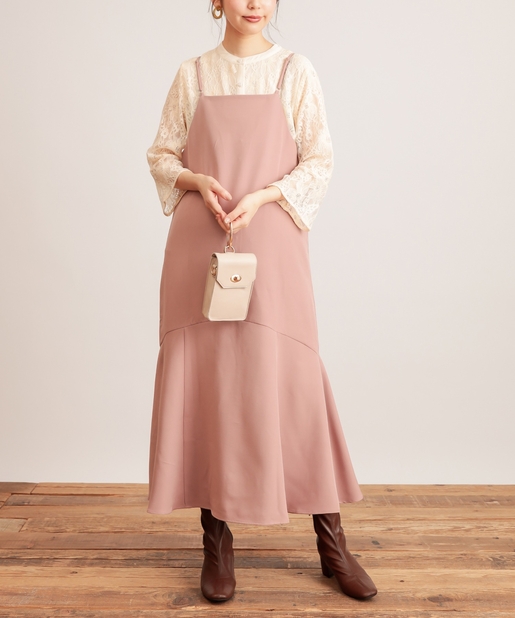 WEB限定前後2WAYちび釦キャミワンピース | natural couture