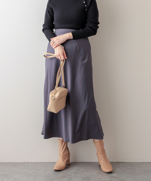 natural couture(ナチュラルクチュール) PPサテンマーメイドスカート