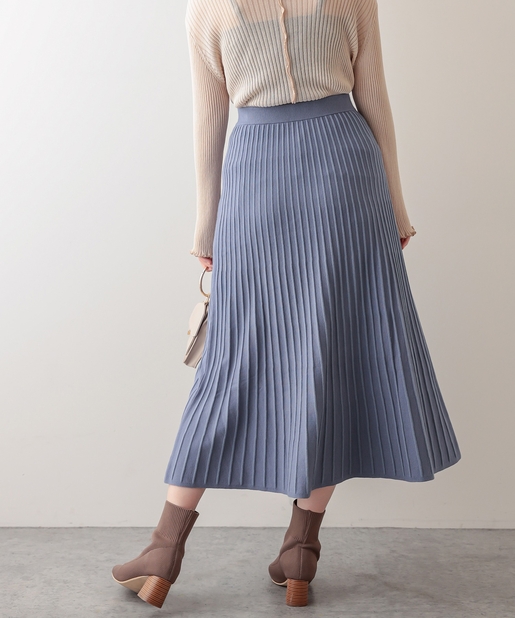 natural couture(ナチュラルクチュール) プリーツニットスカート