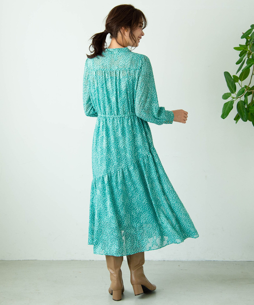 手洗い可 カットジャガードプリントボウタイワンピース La Boutique Bonbon ラブティックボンボン レディース Pal Closet パルクローゼット パルグループ公式ファッション通販サイト