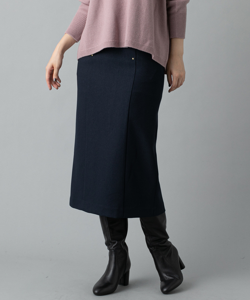 un dix cors(アンディコール) 《スタイルアップが叶う》フロントカシメナロースカート