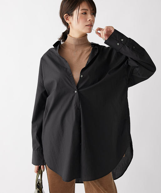 un dix cors(アンディコール) 【《デイリーに気回せる》手洗い可】タイプライタールーズシャツ