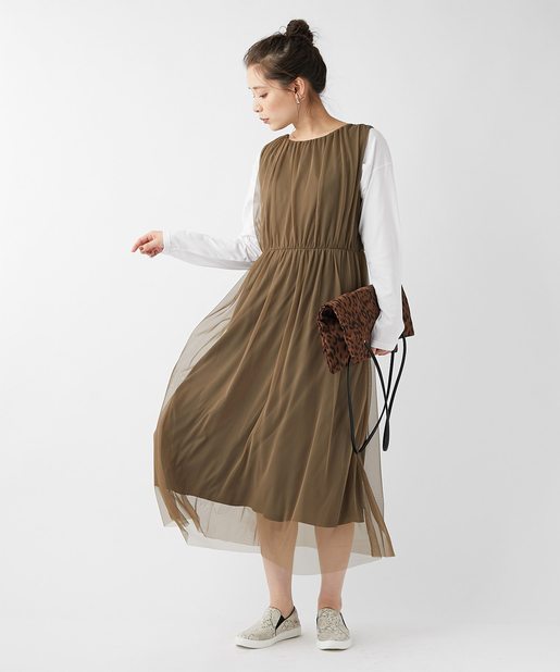 un dix cors(アンディコール) 【シーズンレスで楽しめる】2WAYチュールワンピース