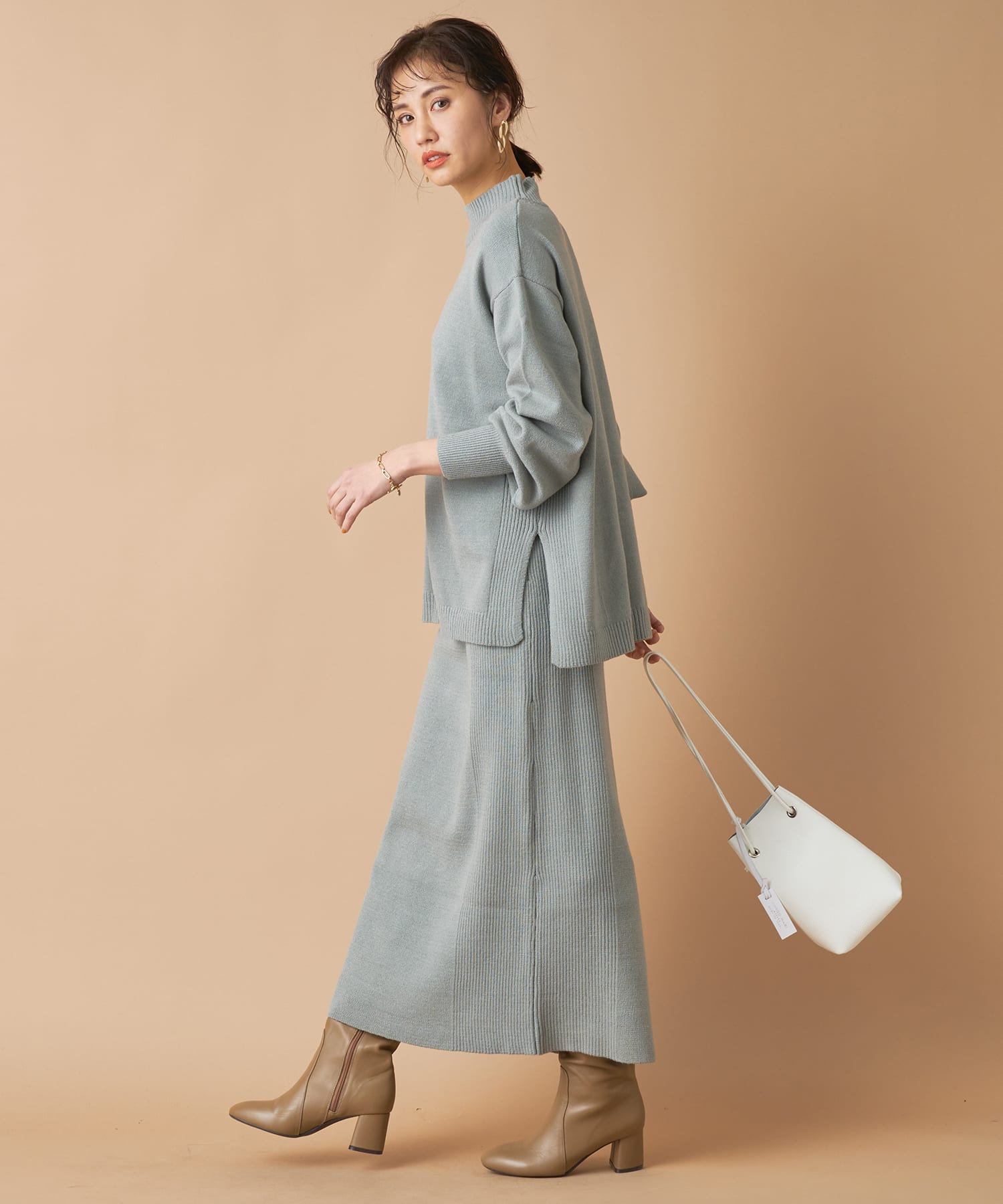 un dix cors(アンディコール) ここでしか手に入らない！【WEB限定】ストレッチヤーンニットアップ