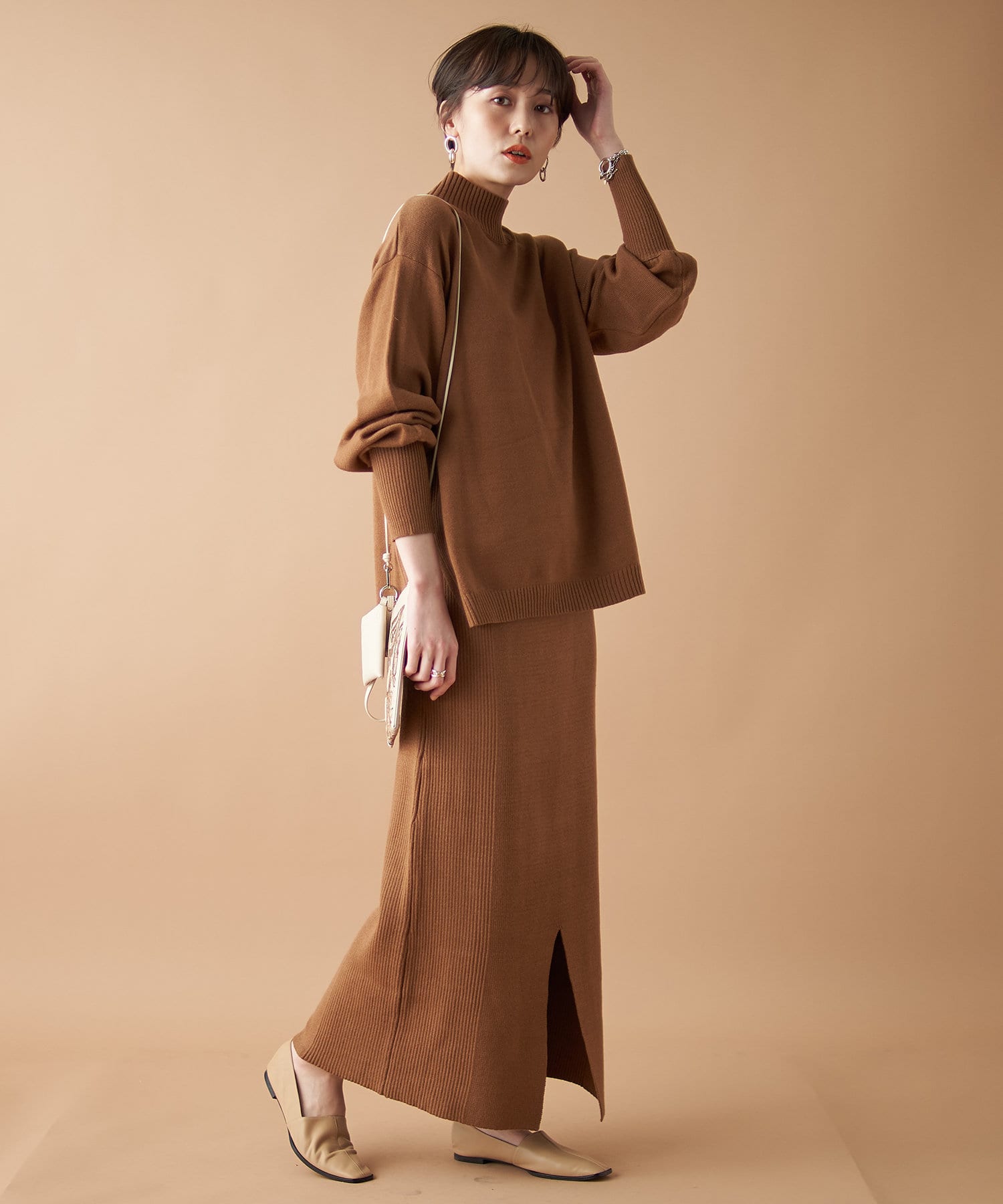 un dix cors(アンディコール) ここでしか手に入らない！【WEB限定】ストレッチヤーンニットアップ