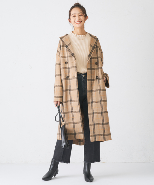 チェックチェスターコート Discoat ディスコート レディース Pal Closet パルクローゼット パルグループ公式ファッション通販サイト