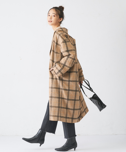 チェックチェスターコート Discoat ディスコート レディース Pal Closet パルクローゼット パルグループ公式ファッション通販サイト