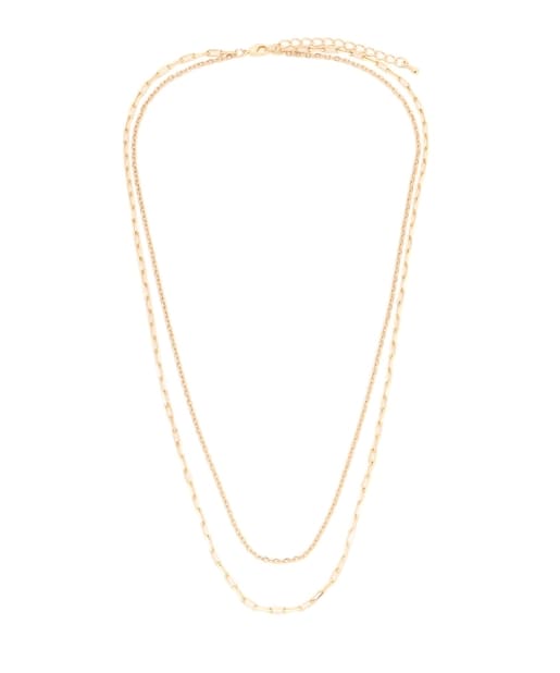 シンプルなニットやブラウスに合わせたい 2連チェーンネックレス Un Dix Cors アンディコール レディース Pal Closet パルクローゼット パルグループ公式ファッション通販サイト