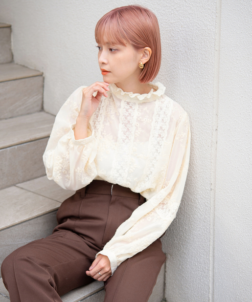 Web限定 刺繍レースブラウス One After Another Nice Claup ワンアフターアナザー ナイスクラップ レディース Pal Closet パルクローゼット パルグループ公式ファッション通販サイト