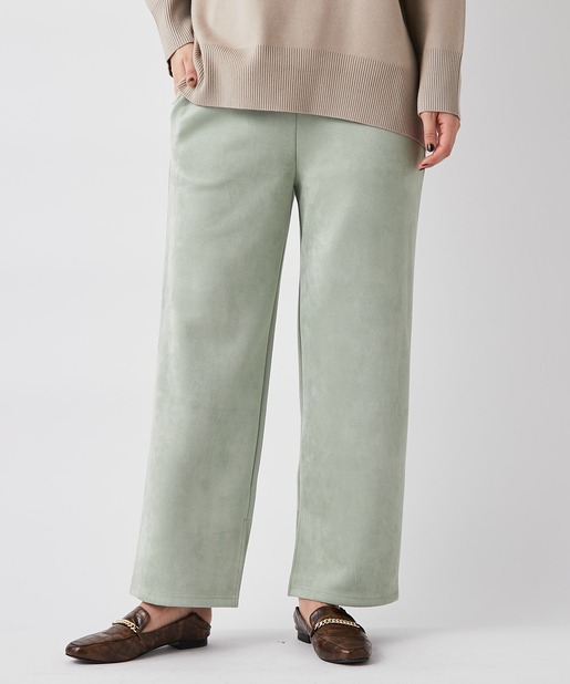 un dix cors(アンディコール) 【柔らかな素材がストレスフリーで履ける】スウェードダブルクロスパンツ