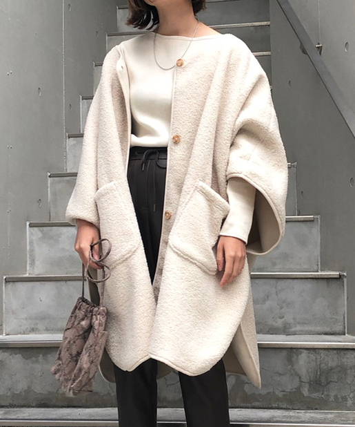 【美品】CIAOPANIC TYPY リバーシブル ポンチョ ボア ブラック CIAOPANIC TYPY - チャオパニックティピー フリースボア