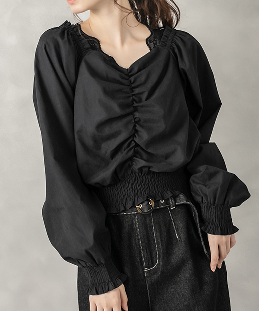 胸くしゅシャーリングブラウス Olive Des Olive オリーブ デ オリーブ レディース Pal Closet パルクローゼット パルグループ公式ファッション通販サイト