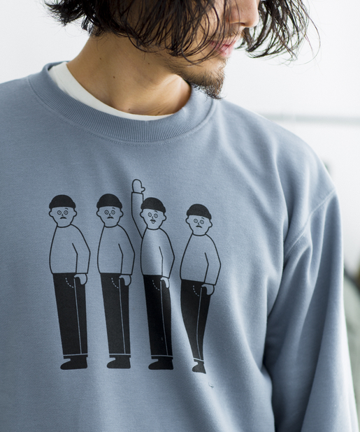 コラボ商品 Seiji Matsumoto 4人イラスト裏毛プルオーバー Cpcm シーピーシーエム メンズ Pal Closet パルクローゼット パルグループ公式ファッション通販サイト