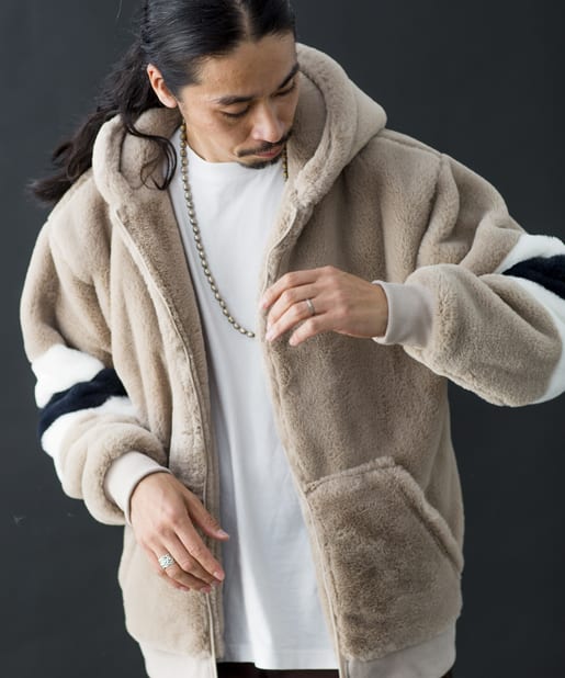 ユニセックス 男女 兼用 袖ボリューム ボア ブルゾン ファー パーカー Cpcm シーピーシーエム メンズ Pal Closet パルクローゼット パルグループ公式ファッション通販サイト