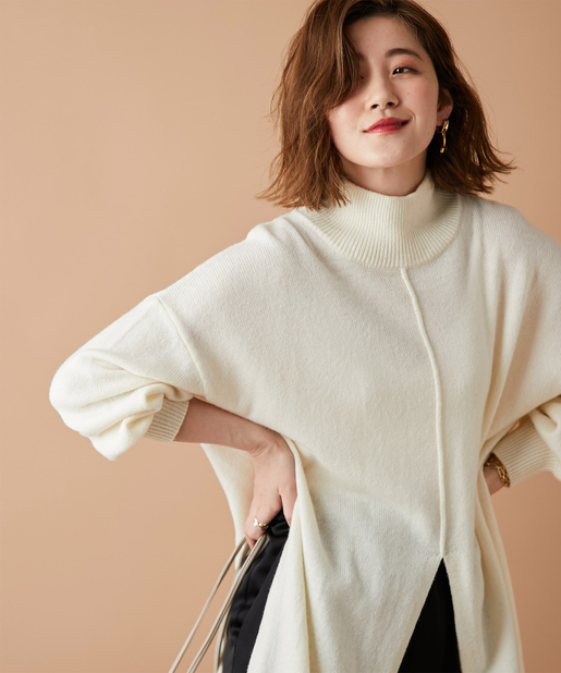 un dix cors(アンディコール) 【主役級ニット】スリットチュニックニット