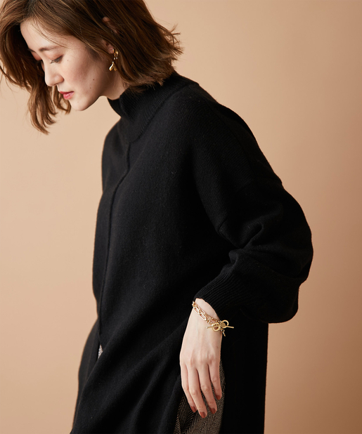 un dix cors(アンディコール) 【主役級ニット】スリットチュニックニット