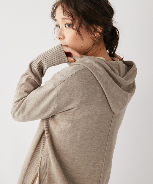 un dix cors(アンディコール) 【《大人のためのフーディー》手洗い可】フーディニット